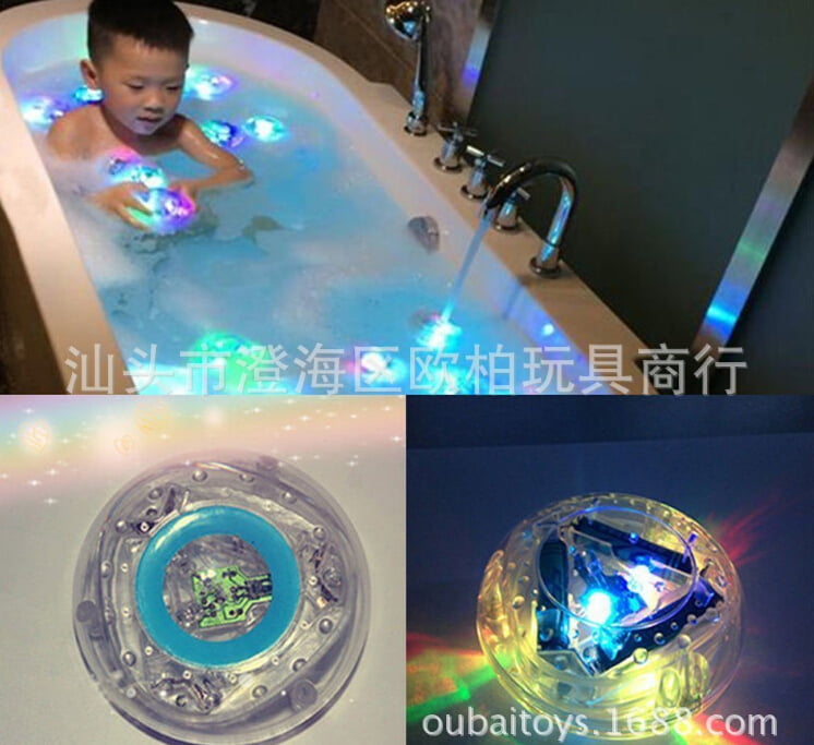 1 Pc Waterproof Glowing Bathtub LED Lights Light-up Toys for Kids Games New 