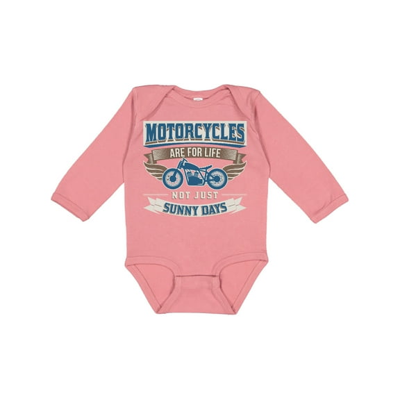Inktastic Motorcycles Are for Life Biker Boys or Girls Long Sleeve Baby Bodysuit