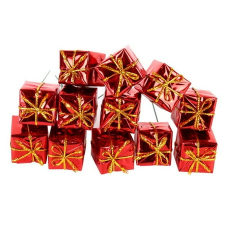 Gift Box Ornaments Taykoo 12pcs Lovely Christmas Tree Gift box Hanging Ornament Xmas Decoration ()
