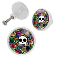 thumbnail image 2 of 4 Pcs Skull Knobs for Kitchen Cabinet Cupboard Dresser Bookcase Drawer Pulls Handles Round Home Decor, 2 of 5