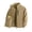 Khaki, variant on Turilly Plus Size Mens Fleece Jacket Stand Collar Full Zip Sherpa Lined Warm Coat with Zip Pockets for Fall Winter