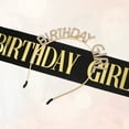 thumbnail image 6 of Unique Bargains 1 Set Birthday Girl Headband Tiara for Women Girl Rhinestone Happy Birthday Accessories Gold Tone Letter, 6 of 6
