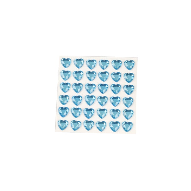 Inteprter 10 hojas de pegatinas de diamantes de imitación, decoraciones, calcomanías acrílicas, manualidades tridimensionales, pegatinas para uñas, Artesanía Agua Azul Inteprter HA062096-09B