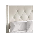 thumbnail image 4 of CraftPorch  Glam Button Tufted Wingback Upholstered Bed Warm grey - Full, 4 of 5