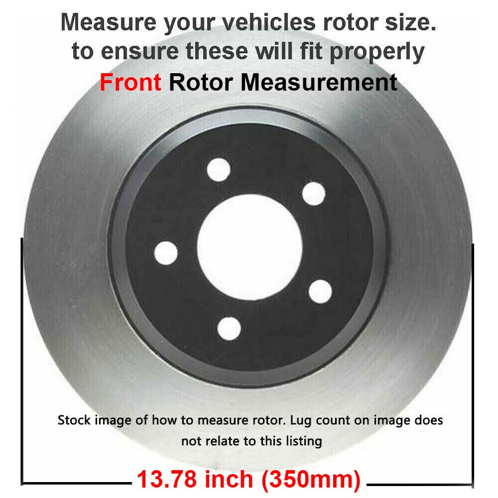 Detroit Axle - Brake Kit for Jeep 2015-2020 Grand Cherokee 2011-2020 Dodge Durango Drilled Slotted Disc Brake Rotors Ceramic Brakes Pads: 13.78" inch Front and 12.99" inch Vented Rear Rotor