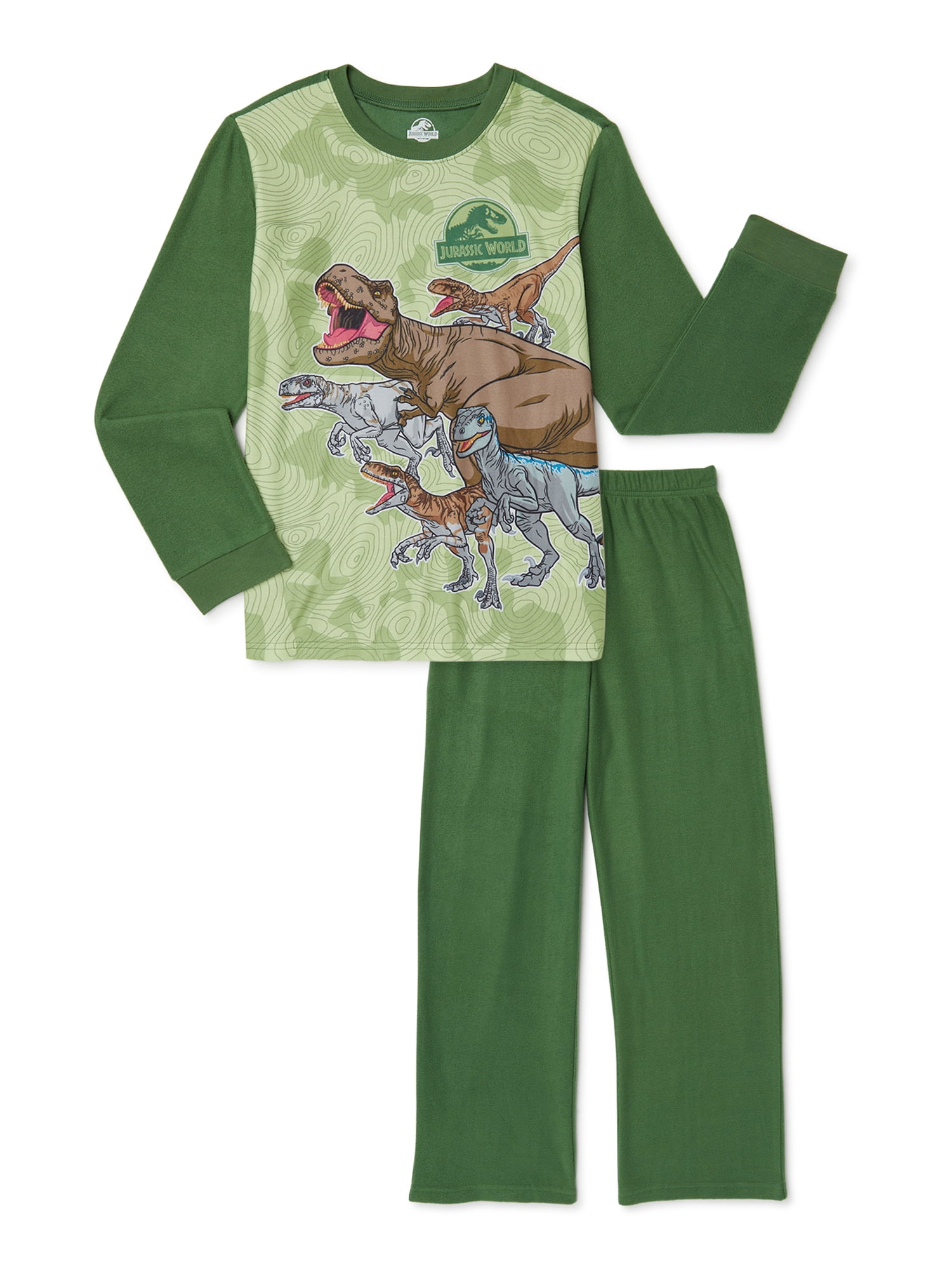 Jurassic Park Boys Long Sleeve Top and Pants Pajama Sleep Set, 2-Piece, Sizes 4-12