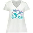 thumbnail image 3 of Inktastic Mer Mom Mermaid Mother and Daughter Women's Plus Size V-Neck T-Shirt, 3 of 5