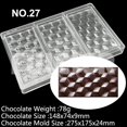 thumbnail image 1 of Moldes de Chocolate de policarbonato para hornear, herramientas de confitería para hornear dulces, redondos y cuadrados, 1 of 4