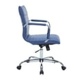 thumbnail image 5 of LeisureMod Harris Modern Adjustable Swivel Leather Task Office Chair with Tilt and Ergonomic Design, Navy Blue, 5 of 10
