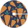 thumbnail image 1 of FMSHPON Carrot Xmas Christmas Tree Skirt Stand Mat for Holiday Party Decoration Indoor Outdoor 48 inches, 1 of 6