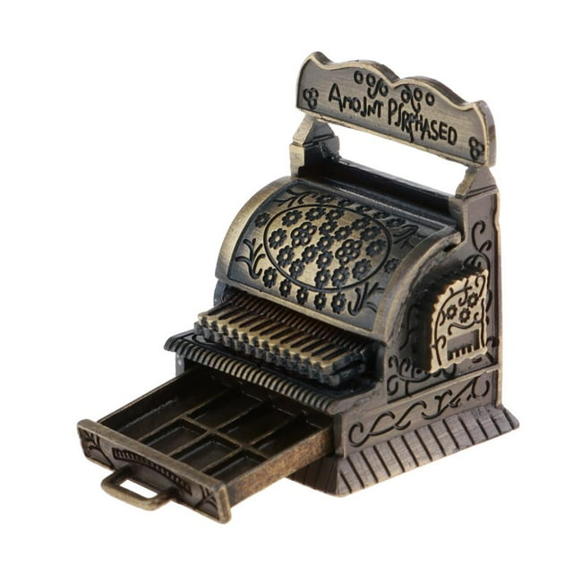 Metal Cash Registers Model 1 / 12th Dolls House Miniatura Accesorio Juguete Para perfke Dollhouse Cash Register Toy