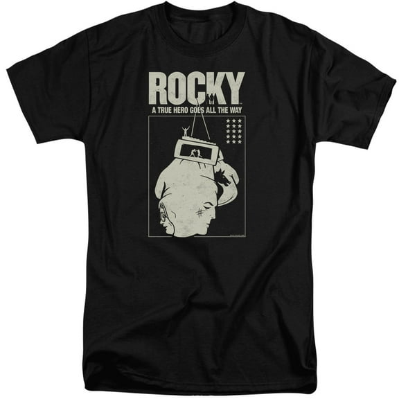Rocky The Hero Adult Tall T-Shirt 18/1 T-Shirt Black
