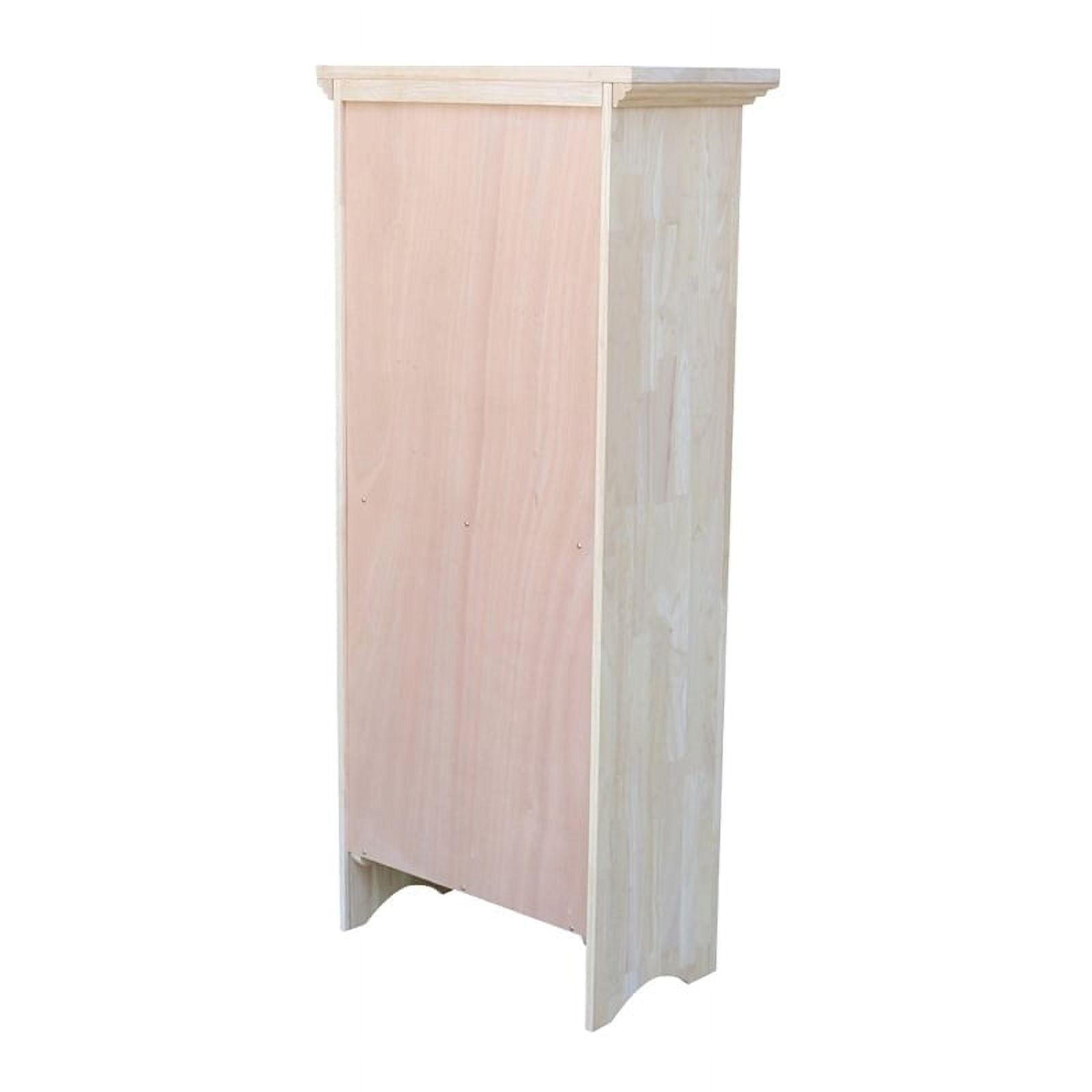 Pemberly Row Traditional Solid Wood Single Jelly Cabinet in Off