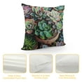 thumbnail image 4 of Shiartex Succulents Print Throw Pillow Covers Fashion Throw Pillow Case Soft Couch Pillows Decorative Square Pillow Covers for Sofa Living Room, 4 of 5