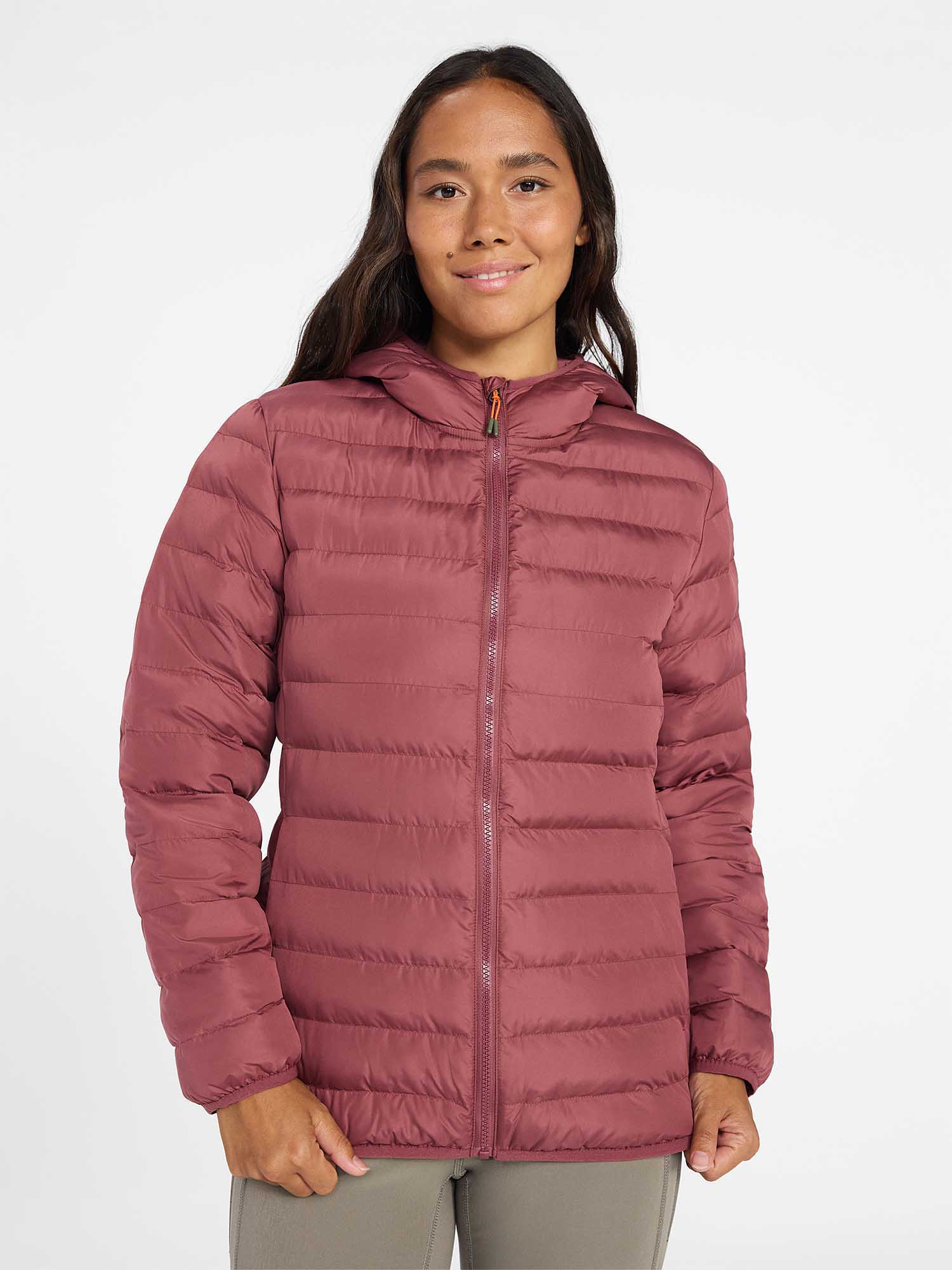 Ozark Trail Women's and Women's Plus Size Core Puffer Jacket with Hood, Sizes XS-3X