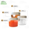 thumbnail image 2 of 2oz Small Clear Glass Jars with White Lids - Empty Cosmetic Containers with Inner Liners for Lotions, Powders, Ointments, DIY Skincare Beauty & Travel Storage, Sauces, Food Storage (12), 2 of 3