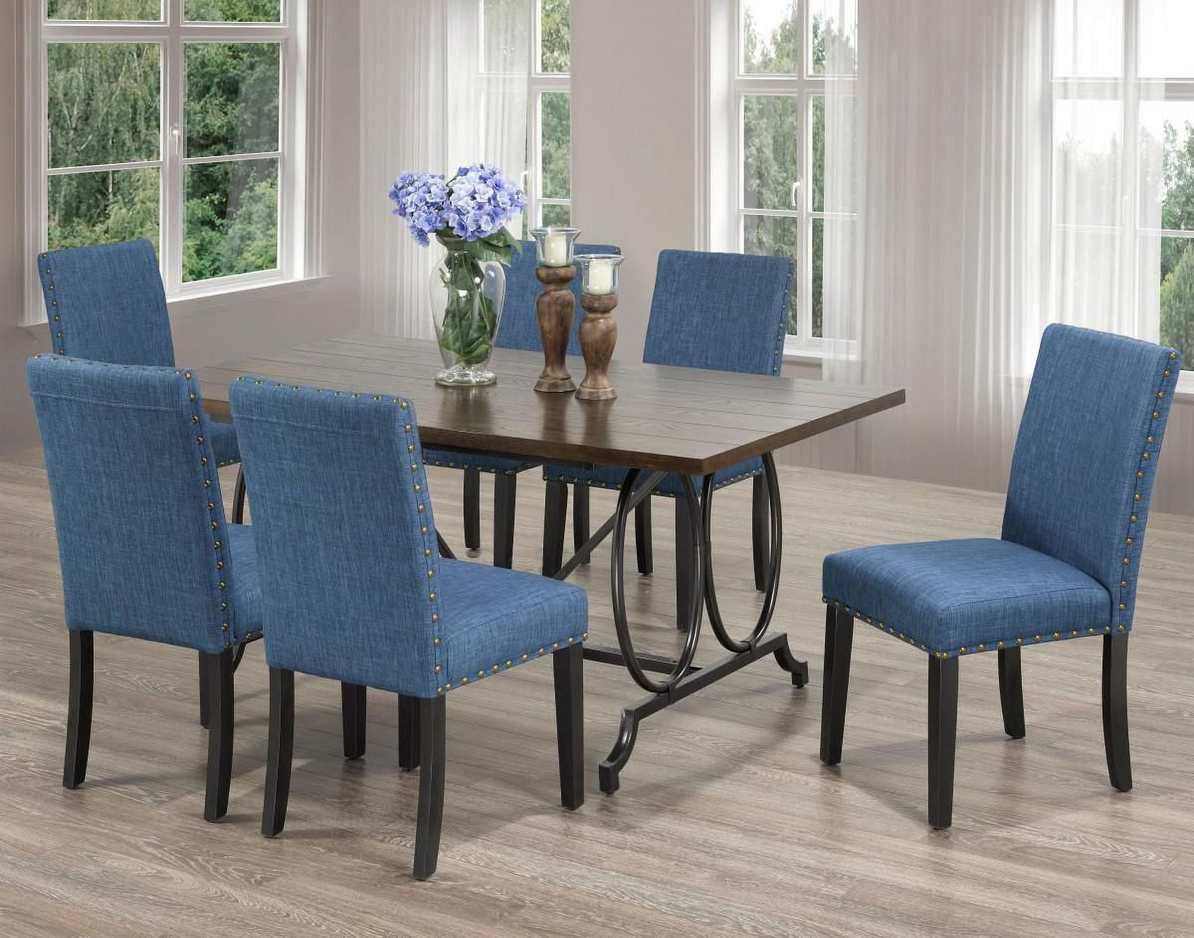 Elizabella 7-Piece Dining Set, Blue