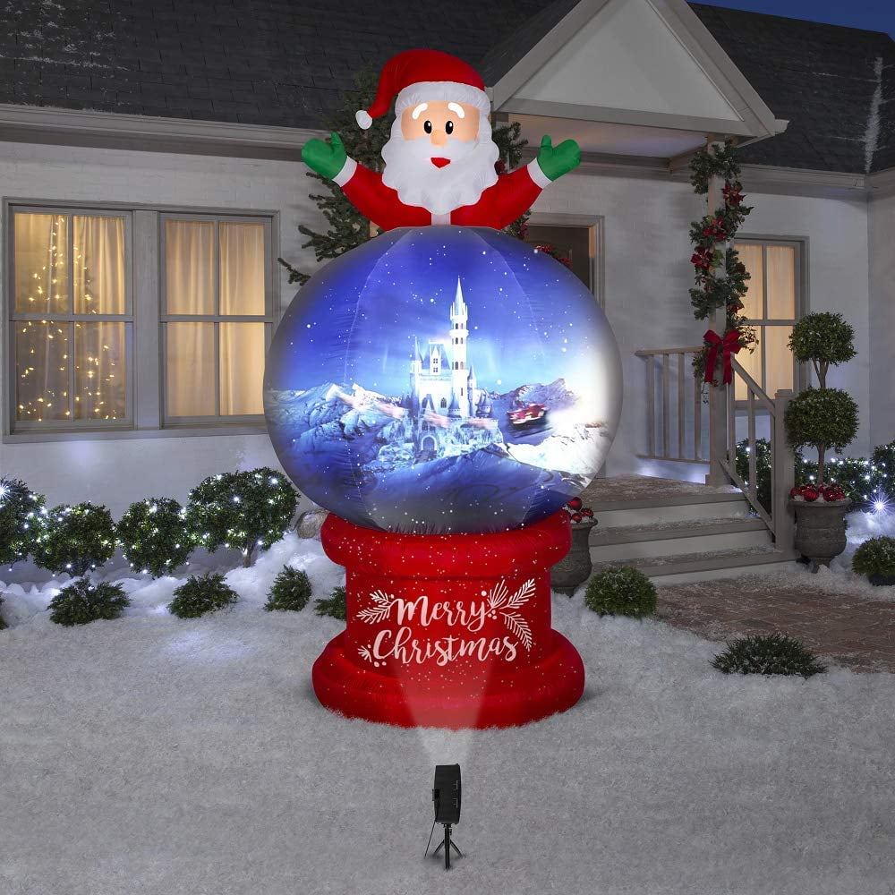 Gemmy 116803 Living Projection AirblownSanta on GlobeLG (HD) Outdoor