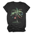 thumbnail image 3 of Weikingp T Shirts For Women Clearance,Christmas Shirts For Women Merry And Christmas Shirt Xmas Tree Graphic Holiday T Shirt Tops Crew Neck Womens Tops Navy S, 3 of 3