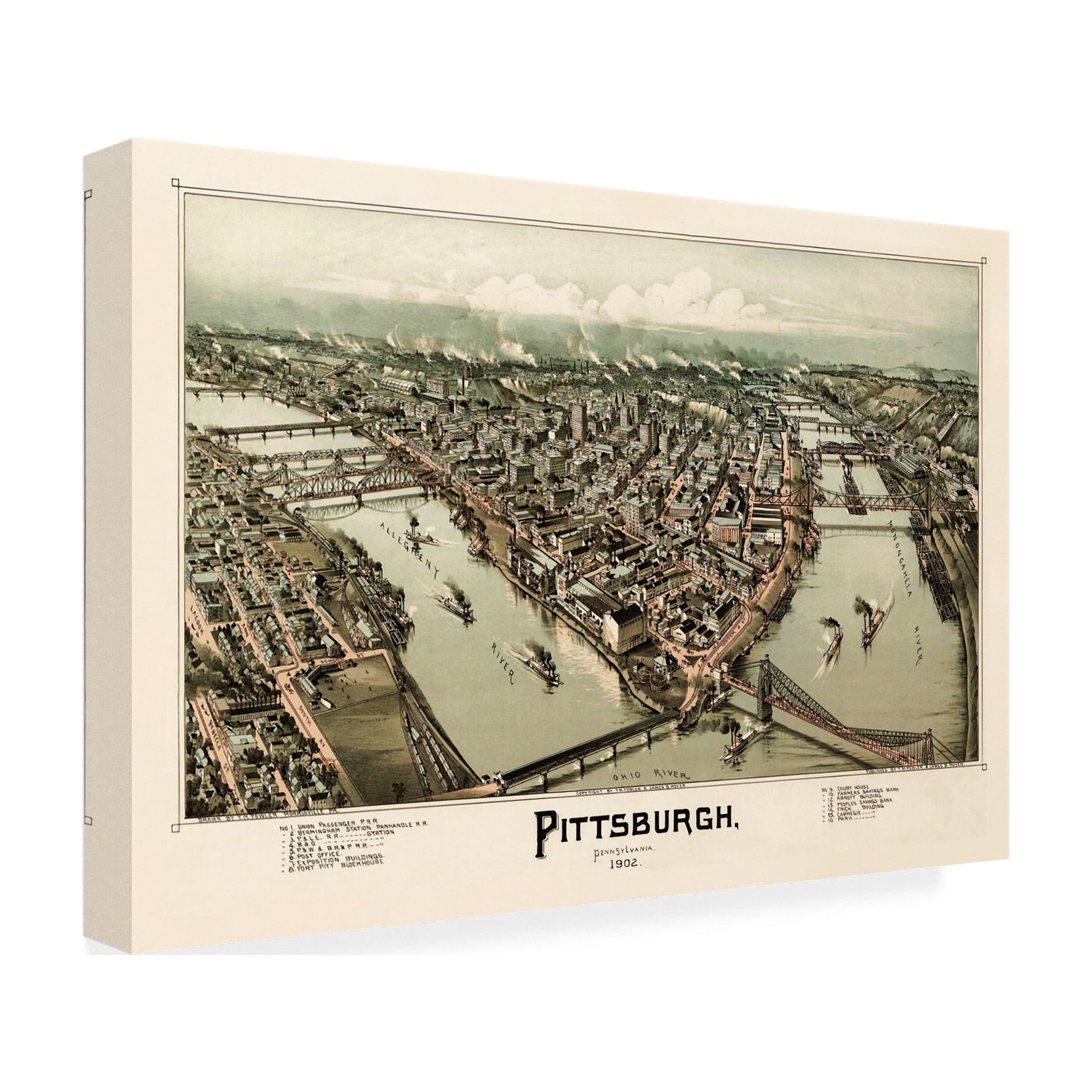Trademark Fine Art 'Pittsburgh Pennsylvania' Canvas Art by Vintage Lavoie