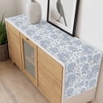 thumbnail image 4 of Blue Flower Table Runner - 108 Inch Long, Kitchen Dining Table Runner Dresser Scarves, Botanical Floral Vintage Wildflower Leaf Farmhouse Decor for Coffee Tables Wedding Party Banquet, 4 of 8