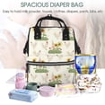 thumbnail image 5 of Daiia Flowers And Hens Large Capacity Baby Bag Waterproof Stylish Diaper Bag Mummy Backpack Adjustable Straps Diaper BagBaby Essentials Bag, 5 of 6