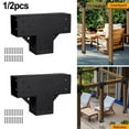 thumbnail image 3 of 4x4inch Steel DIY Pergola Hardware Kit 3Way Right Angle Corner Bracket with Base, 3 of 5