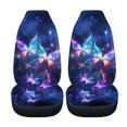 thumbnail image 5 of POLERO Galaxy Butterfly Pattern Vehicle Seat Covers for Car, Set of 2 Easy to Install Drive Seat Protection Covers Breathable Elastic Front Seat Cover, 5 of 9