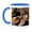 Blue/White, variant on 3drose, France, Paris. Scallops, Thursday Market, Boulevard Saint-germain, 11oz Two-tone Black Mug