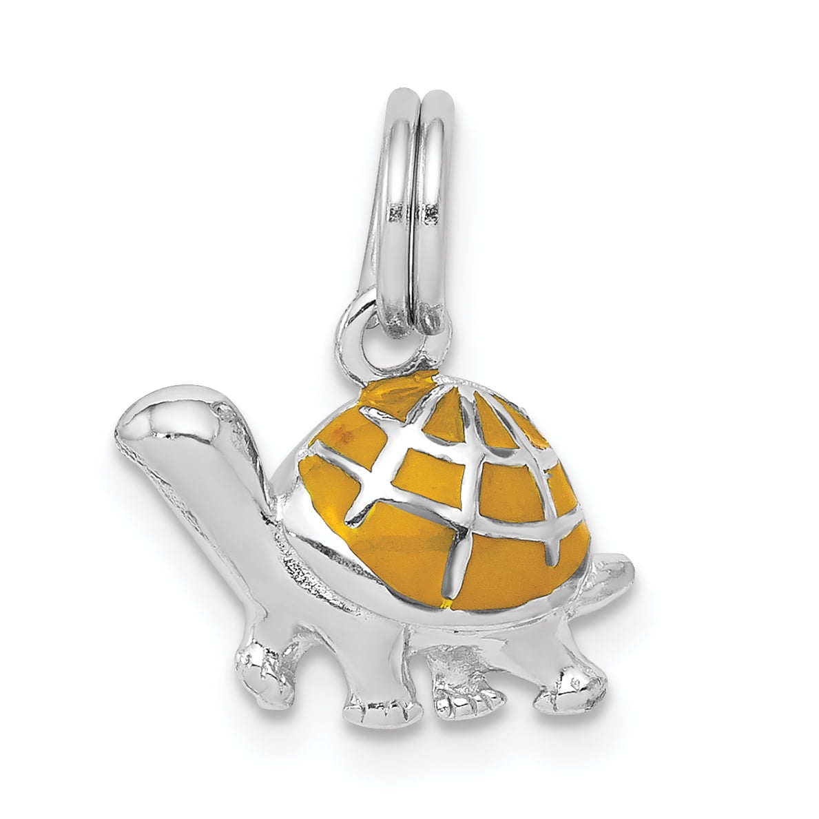 5 charms tortoise of silver metal earth 18mm