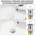 thumbnail image 4 of Bearachild Filtros de drenaje de rebote para lavabo, accesorios de enchufe de acero, escurridor de cocina, accesorios para fregaderos, tubería, mejora de Juegos de accesorios de baño sin agujero Bearachild HA061224-02, 4 of 6