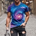 thumbnail image 2 of HomeDM Mens T-Shirts Casual Graphic Tees Summer Short Sleeve Crew Neck Pullover Shirt, Size M, 2 of 5