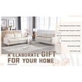 Muumblus 2 Pieces Velvet Living Room Sets, Modern 2 Seater Loveseat Sofa and 3 Seater Sofa Couch, Beige