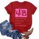 thumbnail image 1 of Puntoco Blusa de manga corta con estampado de moda para mujer, divertida camiseta de cuello redondo, 1 of 3