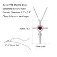 thumbnail image 4 of FANCIME Cross Necklace for Women Sterling Silver Birthstone Necklace Created Ruby Infinity Heart Cross Crucifix Pendant July Birthstone Jewelry Valentines Day Gifts Birthday Gifts for Women, 4 of 7