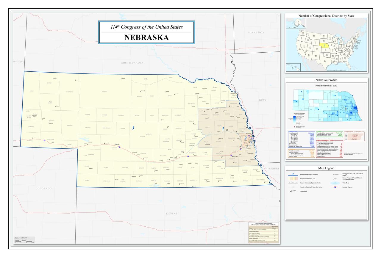 Nebraska Congressional Districts Map