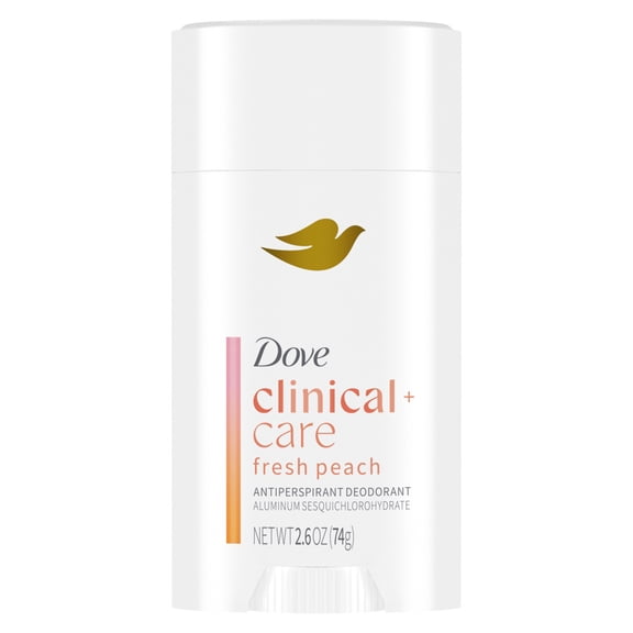 Dove Clinical   Care Antiperspirant Deodorant Invisible Solid Stick For Women Fresh Peach 2.6 oz