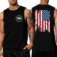 thumbnail image 2 of IYYVV 4th of July Tank Tops for Men Patriotic Shirts American Flag Tank Top Sleeveless Graphic Gym Workout Shirt Black 3XL, 2 of 4