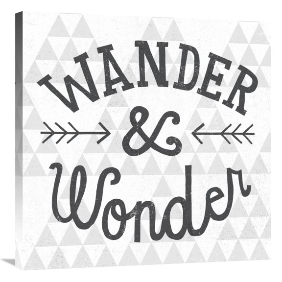 Global Gallery's 'Mod Triangles Wander and Wonder' By Michael Mullan Stretched Canvas Wall Art