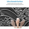thumbnail image 5 of Japanese Wave Black & White Gaming Mouse Pad - XL Large Non-Slip Rubber Mousepad, Stitched Edges, Long Extended Mice Pad, Ideal for Desk, Home, Office, 31.5x11.8 Inch, 5 of 6