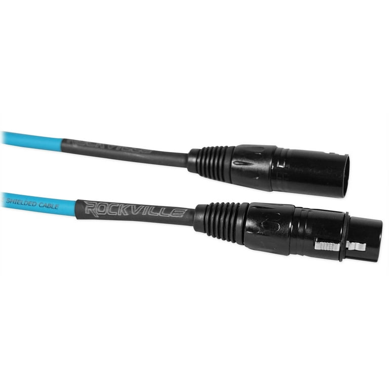 Rockville RCXFM20E-Blue 20 Foot Female to Male XLR Mic Cable