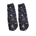 thumbnail image 4 of Tiqkatyck Ankle Socks Clearance, Spring and Summer Adult Socks Breathable Fashion Trend Flower Print Socks Simple Skin Color Print Women's Socks Crew Socks for Women Black One Size, 4 of 4