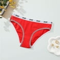 thumbnail image 6 of Elainilye Fashion Womens Cotton Underwear Midriff Panties Cotton Pants Breathable Comfortable Panties Plus Size Underwear,Red, 6 of 6