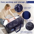 thumbnail image 5 of GASTROPOD 6 Pack Moving Bags with Full-Open Side Zipper,Extra Large 93L Heavy Duty Waterproof Foldable Storage Totes for College Dorm,Moving&Home Organization,Blue, 5 of 9