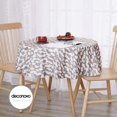 thumbnail image 3 of Deconovo Lino sintético con presillas Pattern Table Cover, Water Resistant and Spill Resistant Round Tablecloth para Party, Grey, 54 Inch, 3 of 7