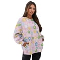 thumbnail image 7 of HELLHERO Flower Print Women Sweatshirt Oversized, Long Sleeve Pullover Tops Fall Fashion Crewneck Sweatshirt Size XXXL, 7 of 7