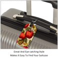thumbnail image 3 of Square 2Pack PU Leather Fruit Cruise Luggage Tag with Privacy Cover and Name ID Tag for Travel Handbags Backpacks Luggage Tags, 3 of 6