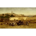 thumbnail image 2 of Louis Comfort Tiffany 18x12 Gold Ornate Wood Frame and Double Matted Museum Art Print Titled - Market Day Outside the Walls of Tangiers, Morocco (1873), 2 of 4
