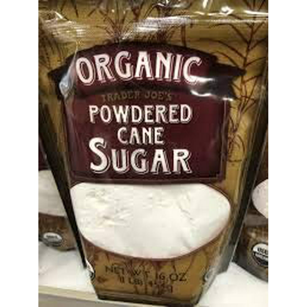 Trader Joes Organic Powdered Cane Sugar 1Lb (Pack of 2)