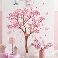 thumbnail image 3 of Plum Bossom Tree Wall Decals PVC Pink Flower Birds Branch Wall Stickers Living Room Bedroom Nursery Spring Wall DIY Art Decor, 3 of 7